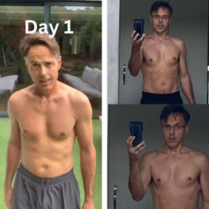 Before and after 7 months of 3 weekly workouts according to my guide