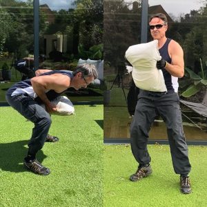 The Romanian starts with the legs, glutes and core

