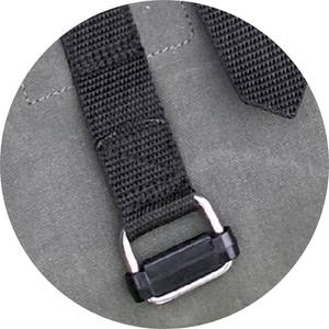 Stainless steel buckle and marine grade webbing of GripSack sandbag