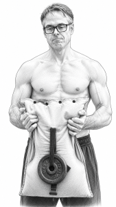 isometric exercise -under arm toddler carry