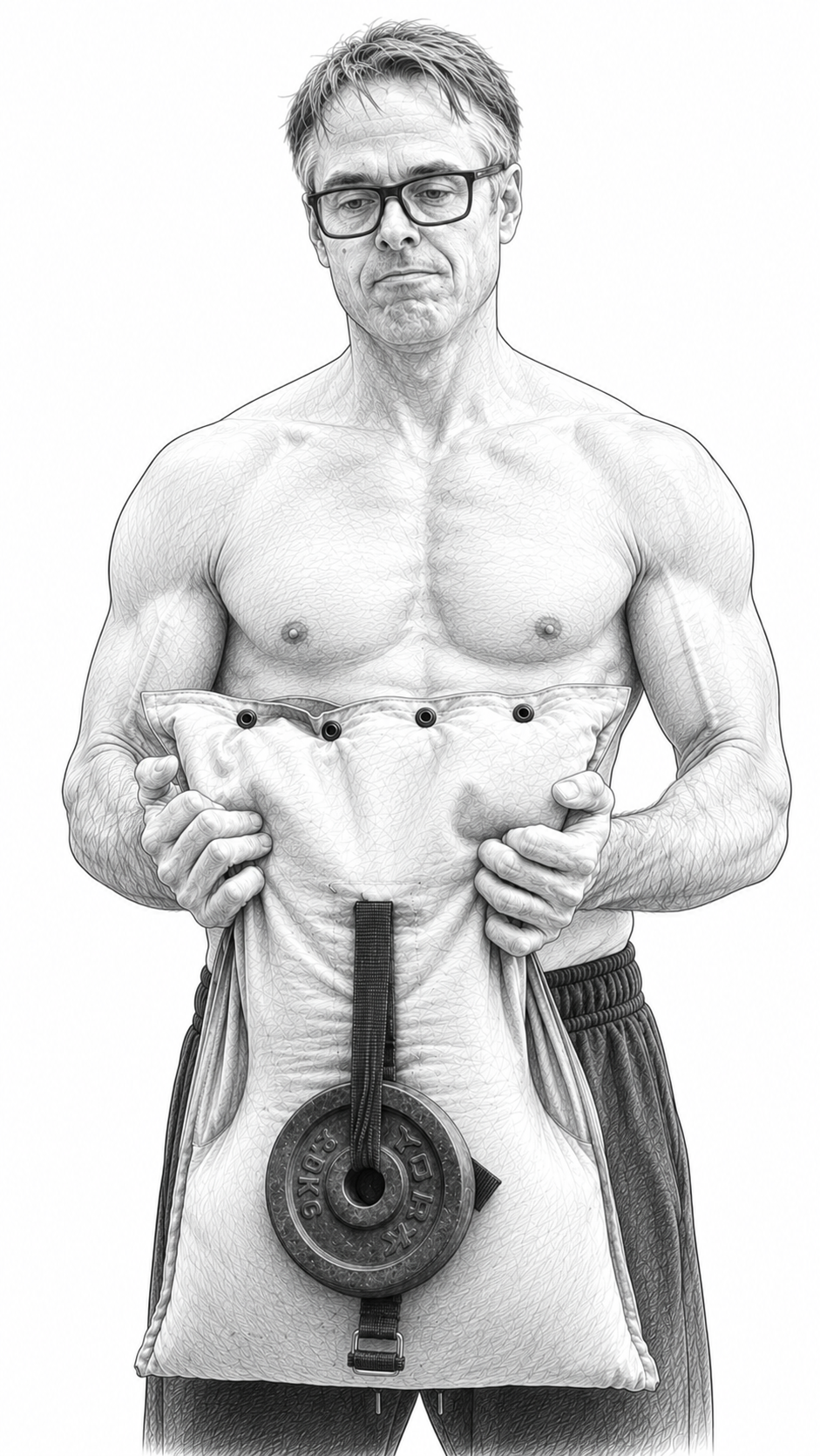 An under arm toddler carry isometric exercise from the workout