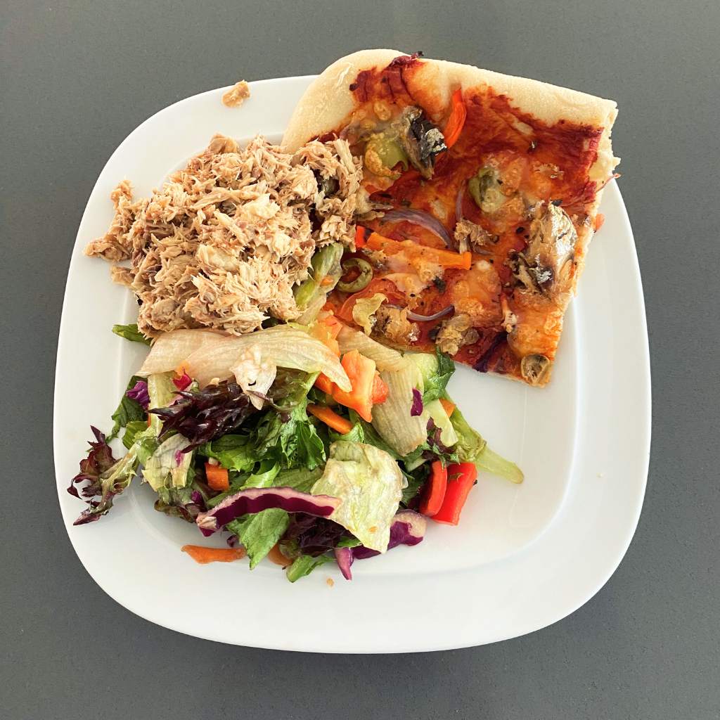 What I eat: pizza lunch