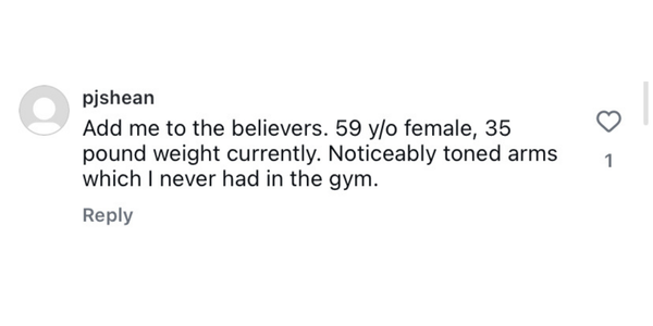 59 year old female with noticeably toned arms from doing this workout