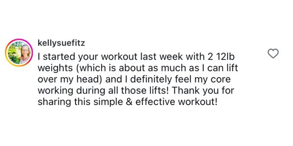 Kelly's new starter testimonial - simple and effective