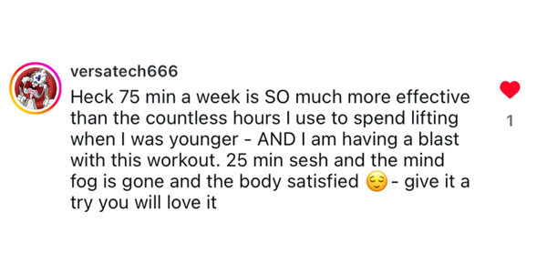 75-mins a week is so much more effective than the countless hours
