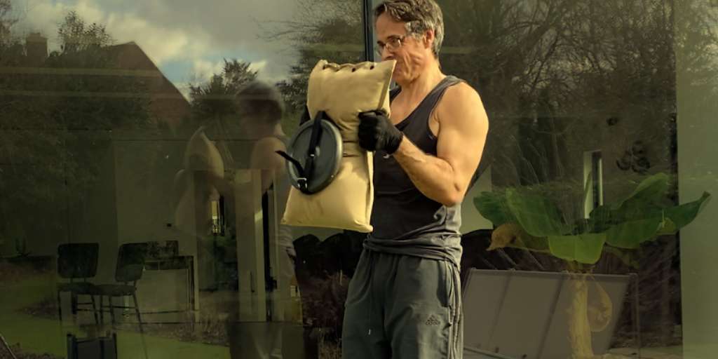 @miniworkoutdad working out more like living with a GripSack exercise sandbag